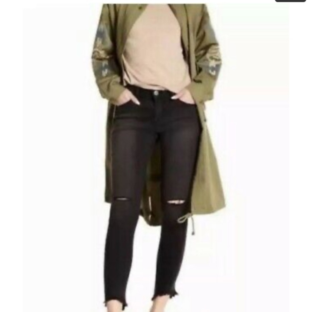 Nanette Lepore Ellis Skinny Jean with Distressing